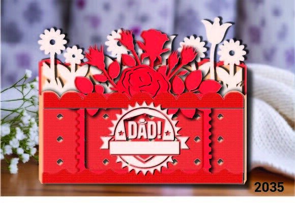 Download Father’s Day Floral DAD Card SVG 2035 - 2035 Collection