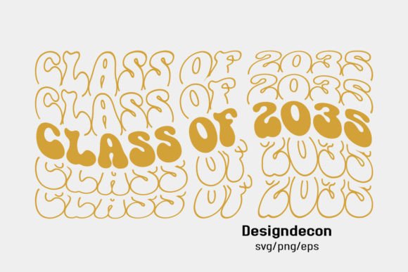 Download Class of 2035 Retro Wavy Mirrored Svg - 2035 Collection