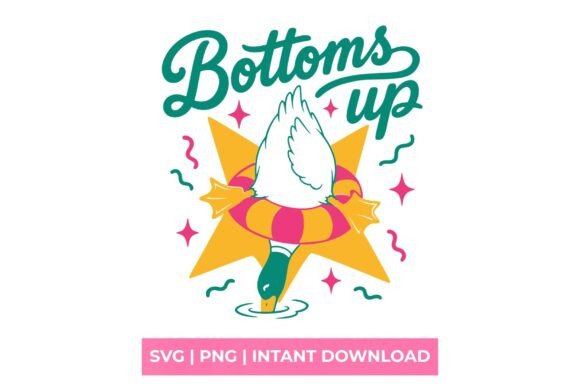 Download Bottoms Up Funny Duck Summer SVG - Premium Bundle