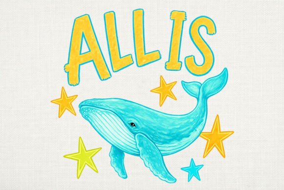 Download Retro All is Whale Summer PNG Design - Premium Bundle